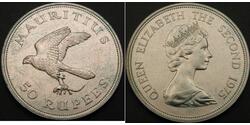 50 Rupee Mauritius 銀 