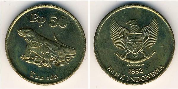 50 Rupiah Indonesien Bronze 