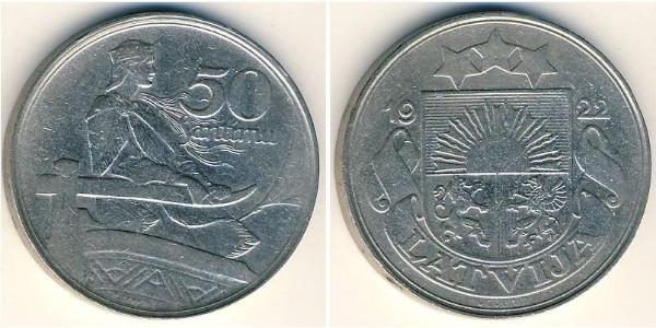 50 Santims Latvia Nickel 