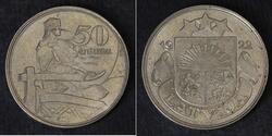 50 Santims Letlönj Nickel 