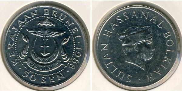 50 Sen Brunei Kupfer/Nickel 