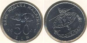 50 Sen Malasia (1957 - ) Níquel/Cobre 