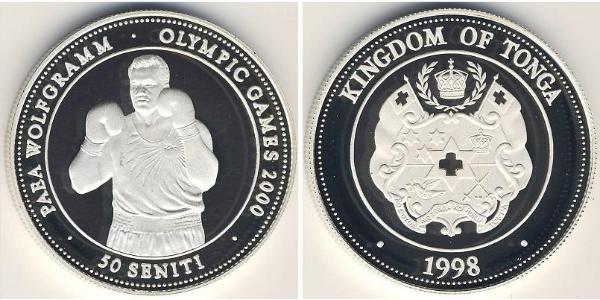 50 Seniti Tonga Argent 