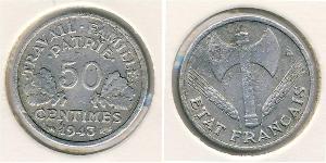 50 Sent Vichy France (1940-1944) Aluminium 