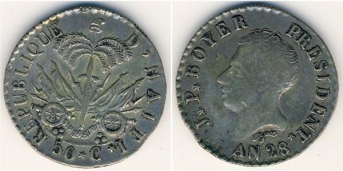 50 Sent Haïti Argent 