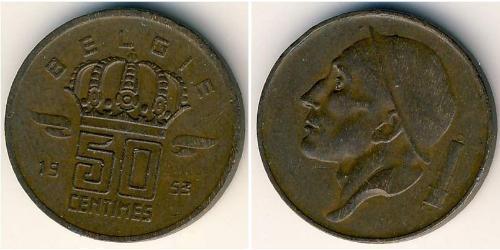 50 Sent Belgium Bronze 