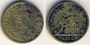 50 Sent Terza Repubblica francese (1870-1940)  Bronzo 