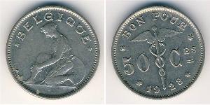 50 Sent Belgium Nickel 