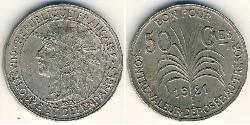 50 Sent Guadalupe Níquel 
