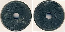 50 Sent Belgique Zinc 