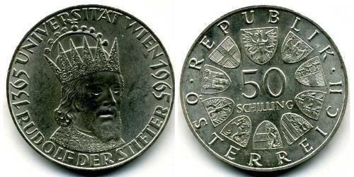 50 Shilling Republic of Austria (1955 - ) Argent 