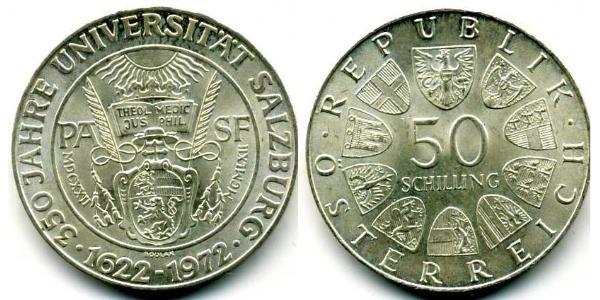 50 Shilling Republic of Austria (1955 - ) Argent 