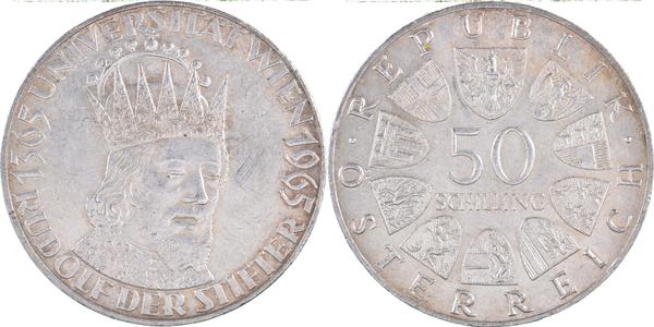 50 Shilling Republic of Austria (1955 - ) Argent 