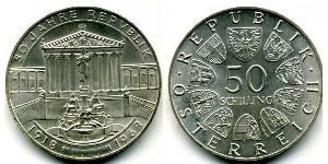 50 Shilling Republic of Austria (1955 - ) Argento 