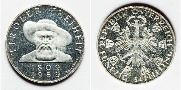 50 Shilling Republic of Austria (1955 - ) Argento 