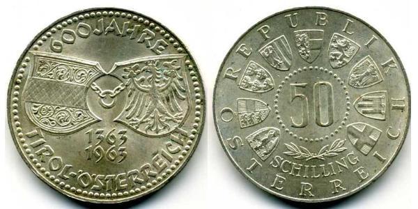 50 Shilling Republic of Austria (1955 - ) Argento 