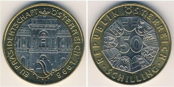 50 Shilling Republic of Austria (1955 - ) Bilame 