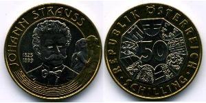 50 Shilling Republik Österreich (1955 - ) Bimetall 