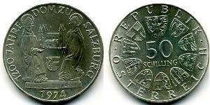 50 Shilling Republic of Austria (1955 - ) Plata 