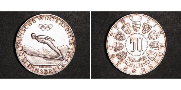 50 Shilling Republic of Austria (1955 - ) / Austria Plata 