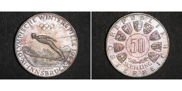 50 Shilling Republic of Austria (1955 - ) / Austria Plata 