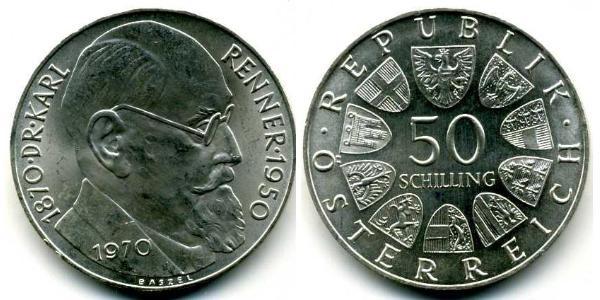 50 Shilling Republik Österreich (1955 - ) Silber 