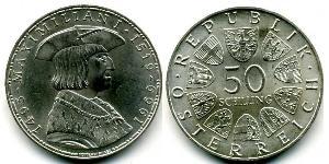 50 Shilling Republic of Austria (1955 - ) Silver 