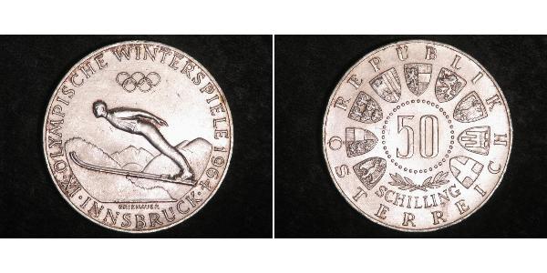 50 Shilling Republic of Austria (1955 - ) Silver 