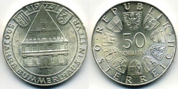 50 Shilling 奥地利 銀 