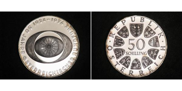 50 Shilling 奥地利 銀 