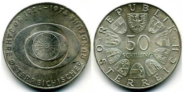50 Shilling 奥地利 銀 