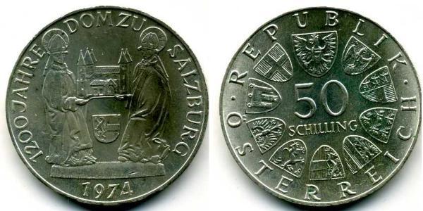 50 Shilling 奥地利 銀 
