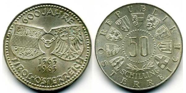 50 Shilling 奥地利 銀 
