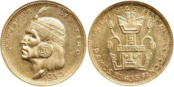 50 Sol Peru Gold 