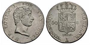 50 Stuiver Países Bajos Plata 
