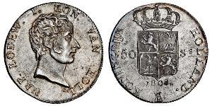 50 Stuiver Países Bajos Plata 