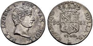 50 Stuiver Países Bajos Plata 