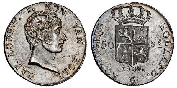 50 Stuiver Niederlande Silber 