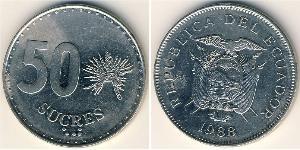 50 Sucre Équateur (pays) Cuivre/Nickel 