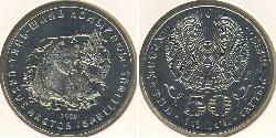 50 Tenge Kazajistán (1991 - ) Níquel/Plata 