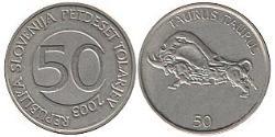 50 Tolar Eslovenia Níquel/Cobre 