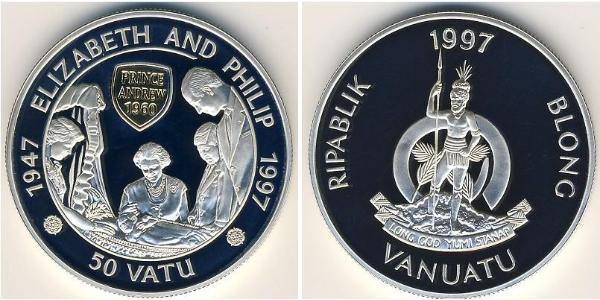 50 Vatu Vanuatu Argento 