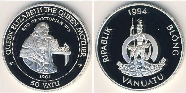 50 Vatu Vanuatu Argento 