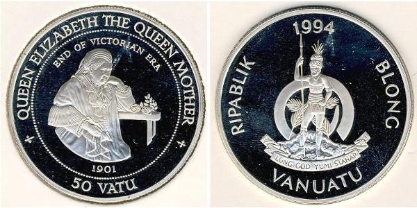 50 Vatu Vanuatu Argento 