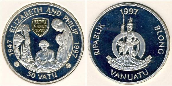 50 Vatu Vanuatu Silver 