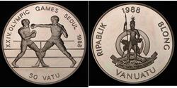 50 Vatu Vanuatu 銀 