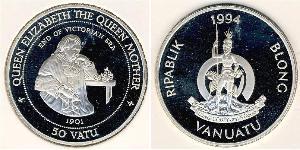 50 Vatu Vanuatu 銀 