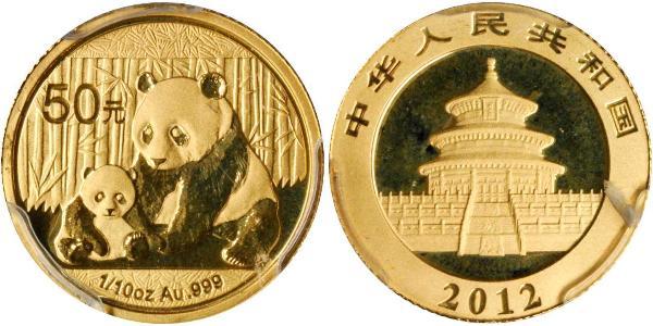 50 Yuan Chine Or 