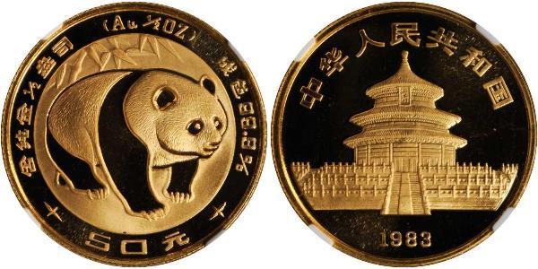 50 Yuan Chine Or 
