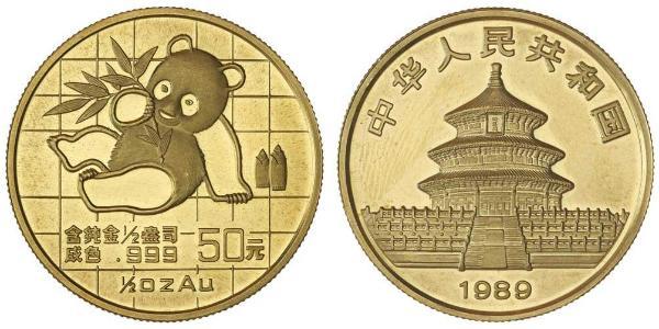 50 Yuan Cina Oro 